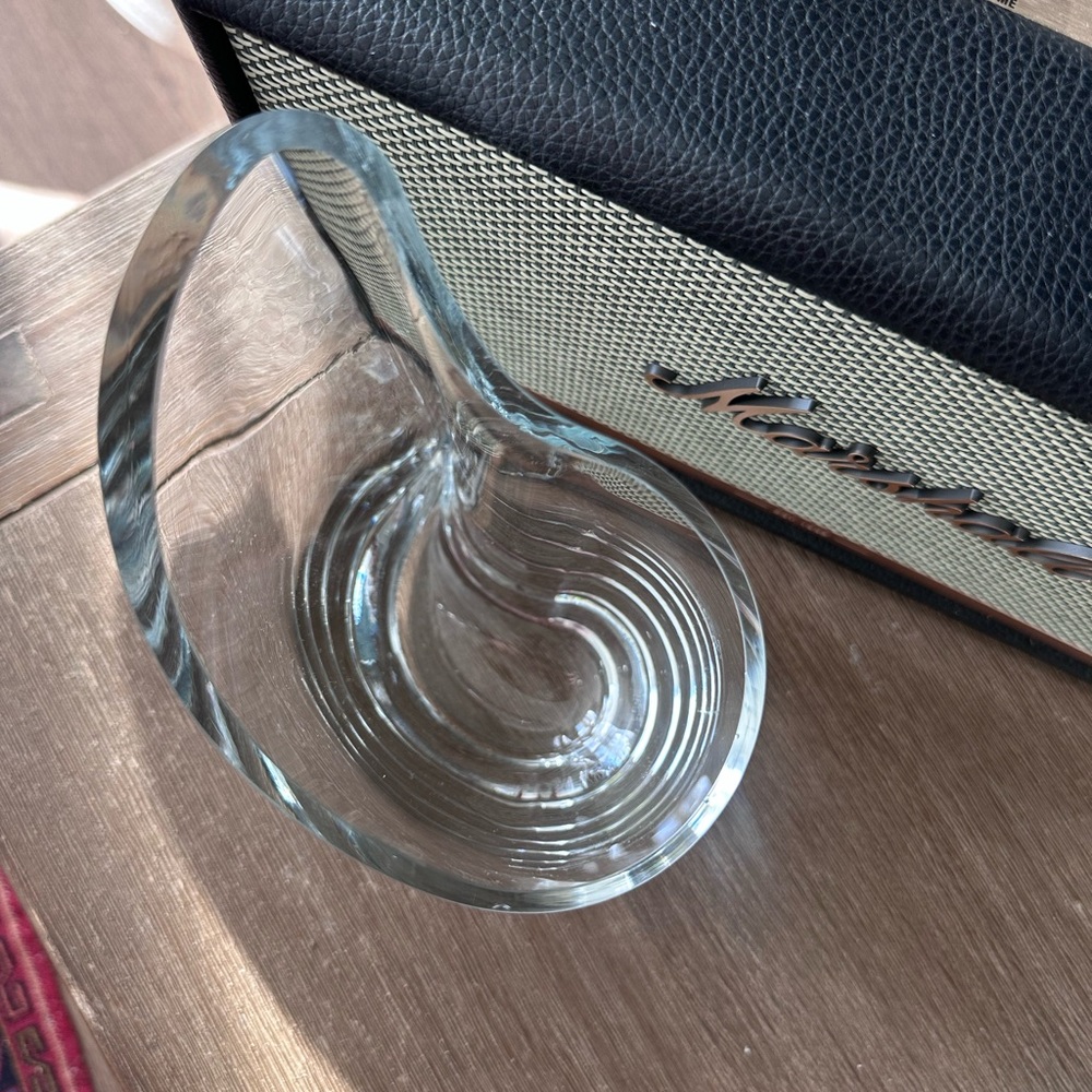 Clear Glass Swirl Accent Vase - Unbranded